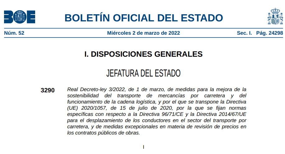 Con el nuevo Real Decreto 3/2022 puedes solicitar revisión de precios